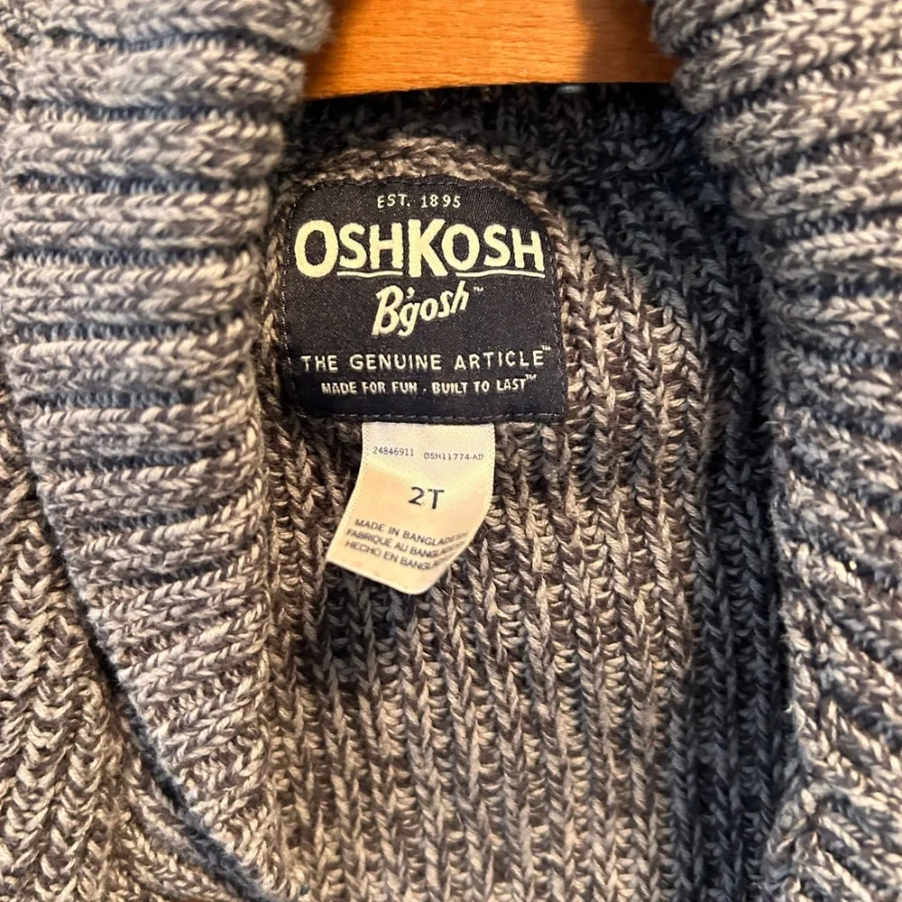 Osh Kosh B'Gosh Cardigan Sweater Grey  Infant Boy's 2T Months Warm‎